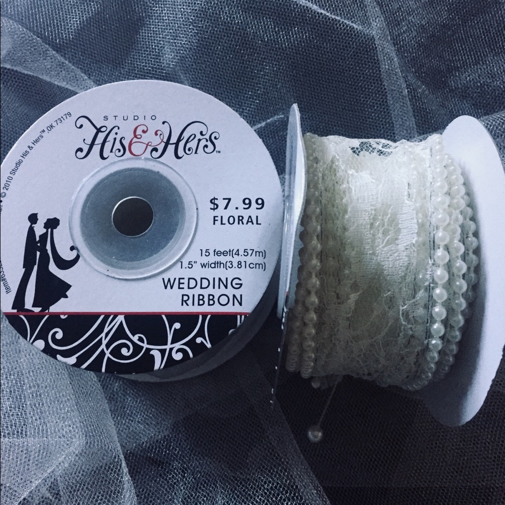 SOLD-3 for $10 Wedding floral ribbon